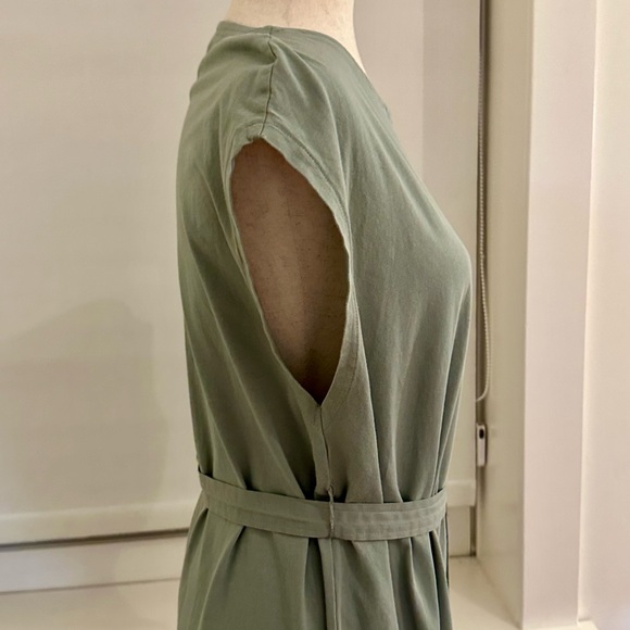 Zara Sage Green Maxi Dress with Tie Waist - Picture 3 of 8